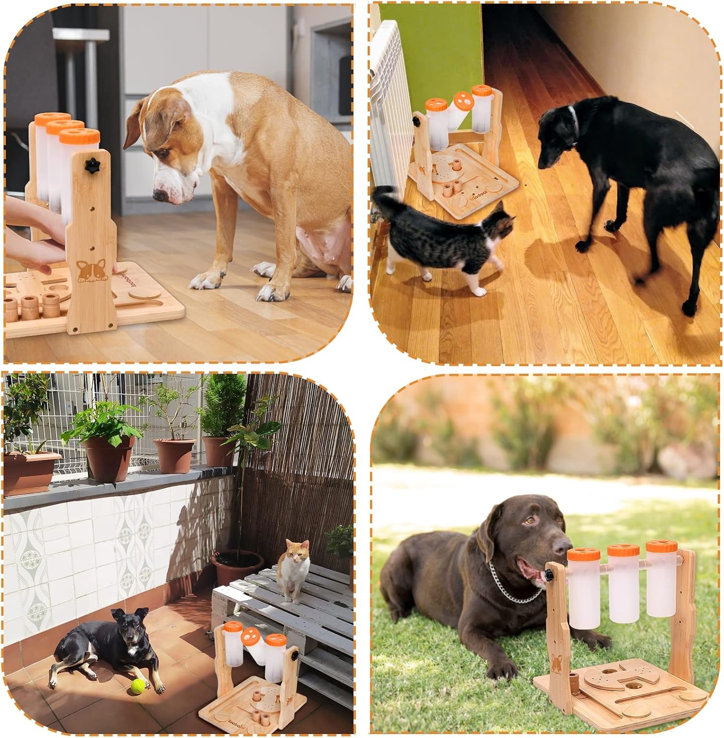 image:imageLOOBANI Dog Puzzle Toys Slow Feeders Interactive Dog Treat Dispenser Small Large Pets