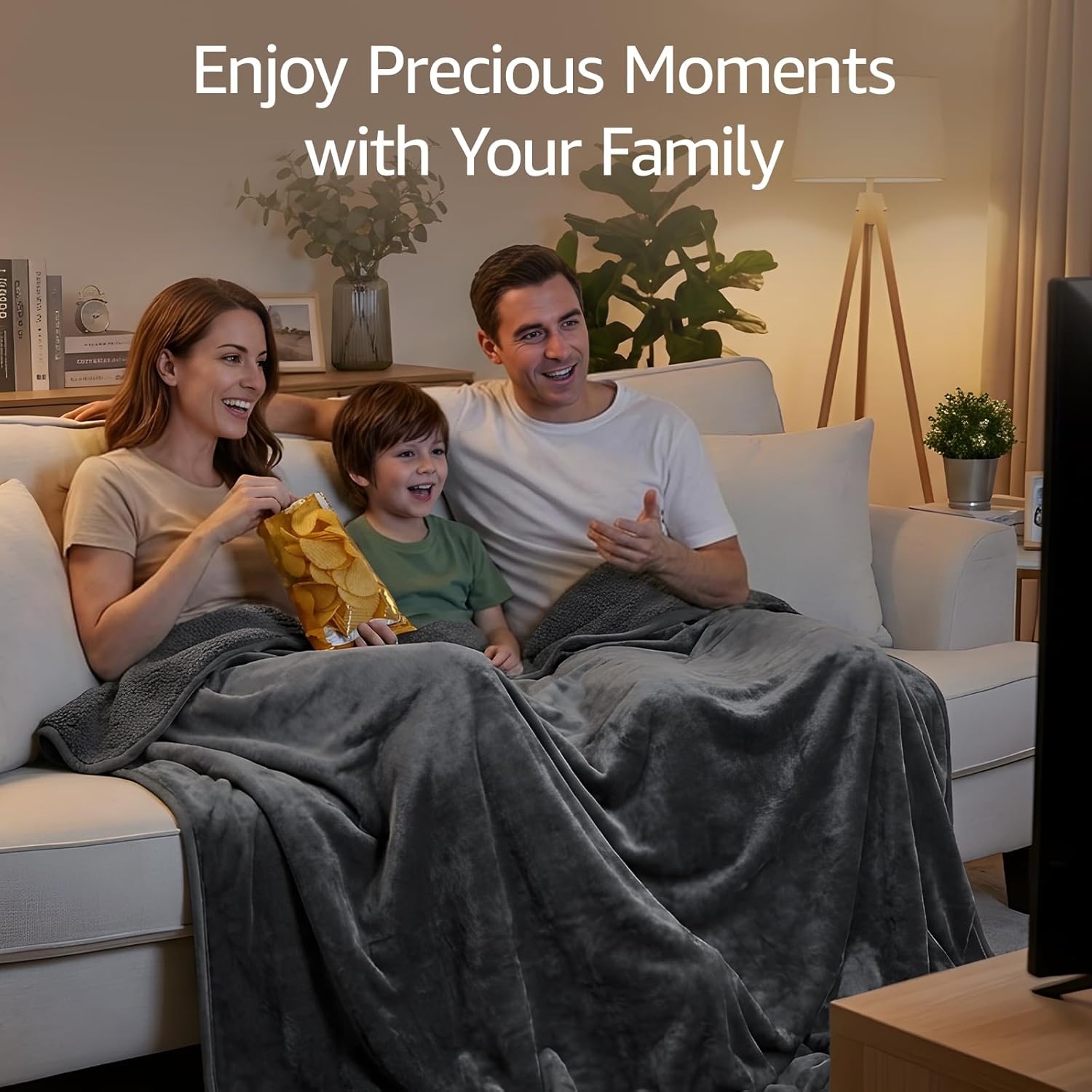 image:imageLOOBANI Waterproof Blanket for Bed Couch Sofa 60 x 80 Reversible Flannel Sherpa Fleece Throw Blanket Leakproof Soft Twin XL Bed Blanket SpillProof Dog Cat Blanket for Travel Camping GreyGrey
