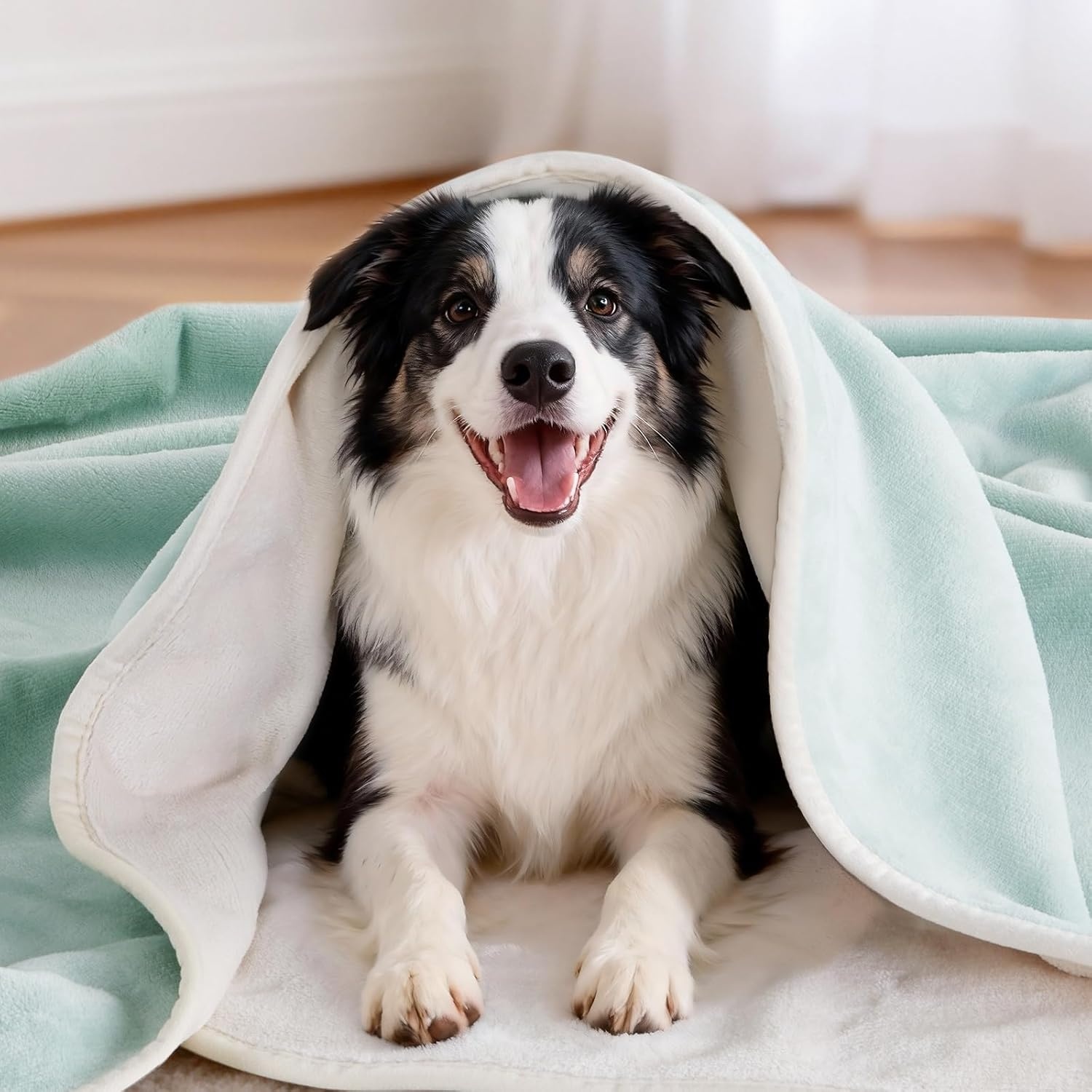image:imageLOOBANI Waterproof Dog Blanket for Couch Reversible Flannel Bed Blanket for Medium Large Dogs Liquid Proof Soft Throw Blanket Couch Cover Protector for Sofa Crate Travel Picnic 50 x 60 GreyGreen