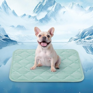 image:imageLOOBANI Dog Cooling Mat for Medium DogCats  28 x 22 SelfPet Cooling Pad for Summer with AntiSlip Bottom Reusable QMaxgt05 Cool Mat for Dogs Indoor amp Outdoor Use Couch Bed Kennels and FloorGreen