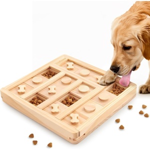 image:imageLOOBANI Dog Puzzle Toys Wooden  Interactive Toys for Boredom IQ Training and Mental Brain Stimulation Treat Dispensing and Entertainment ToysFood Slow Feeder for Small to Large Dogs