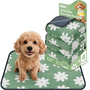 image:imageLOOBANI Washable Pee Pads for Dogs 2 Pack Super Absorbent Reusable Puppy Pads Leakproof and Waterproof Dog Training Pads Whelping Pads for Potty Floor Crate Couch Bed and Travel 18x24Green Daisy