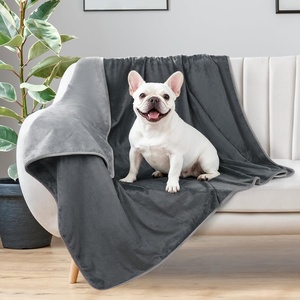 image:imageLOOBANI Waterproof Dog Blanket for Couch Reversible Flannel Bed Blanket for Medium Large Dogs Liquid Proof Soft Throw Blanket Couch Cover Protector for Sofa Crate Travel Picnic 50 x 60 GreyGrey