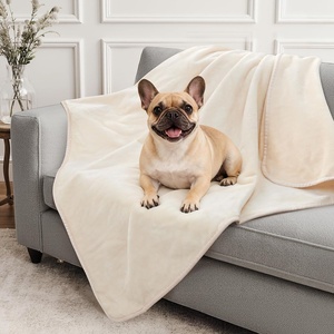 image:imageLOOBANI Waterproof Dog Blanket for Couch Reversible Flannel Bed Blanket for Medium Large Dogs Liquid Proof Soft Throw Blanket Couch Cover Protector for Sofa Crate Travel Picnic 50 x 60 GreyBeige