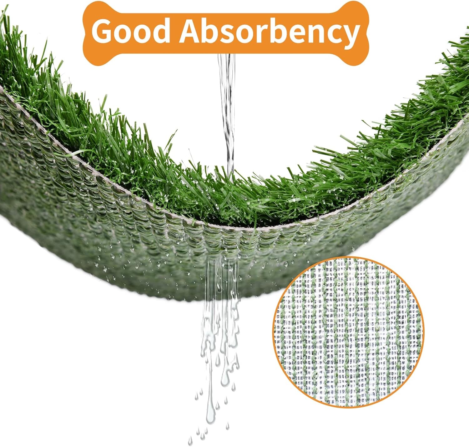 image:imageLOOBANI Dog Grass Pad with Tray Large Dog Litter Box Indoor Potty for Apartment and Patio Training with 2 Pack Grass Pee Pads for ReplacementTray Potty 45 29inchTray Potty 47629inch