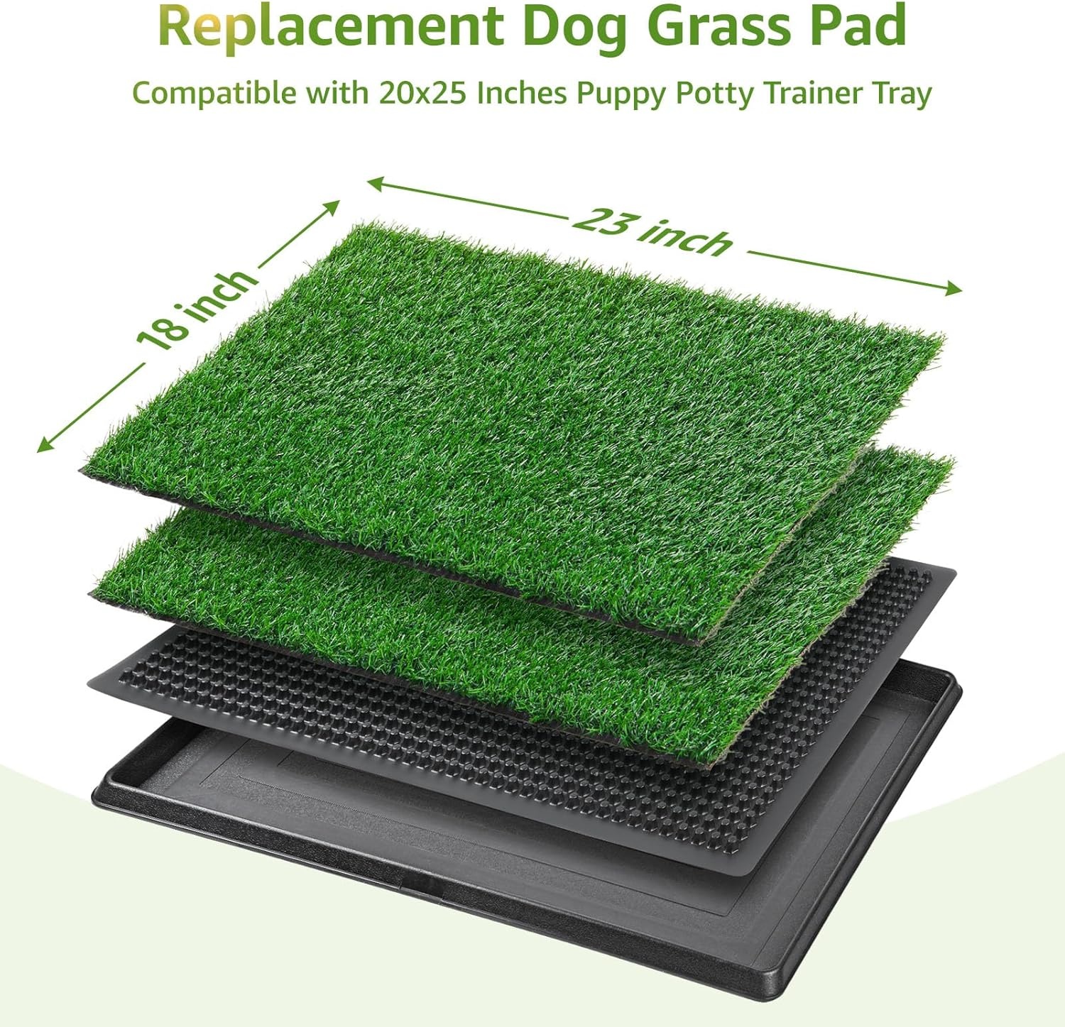 image:imageLOOBANI Dog Grass Pee Pads Artificial Dog Grass Pads for Potty Tray Fake Grass for Dogs to Pee On Outdoor Indoor Pee Grass for Dog Potty 3151 inch1823 inch