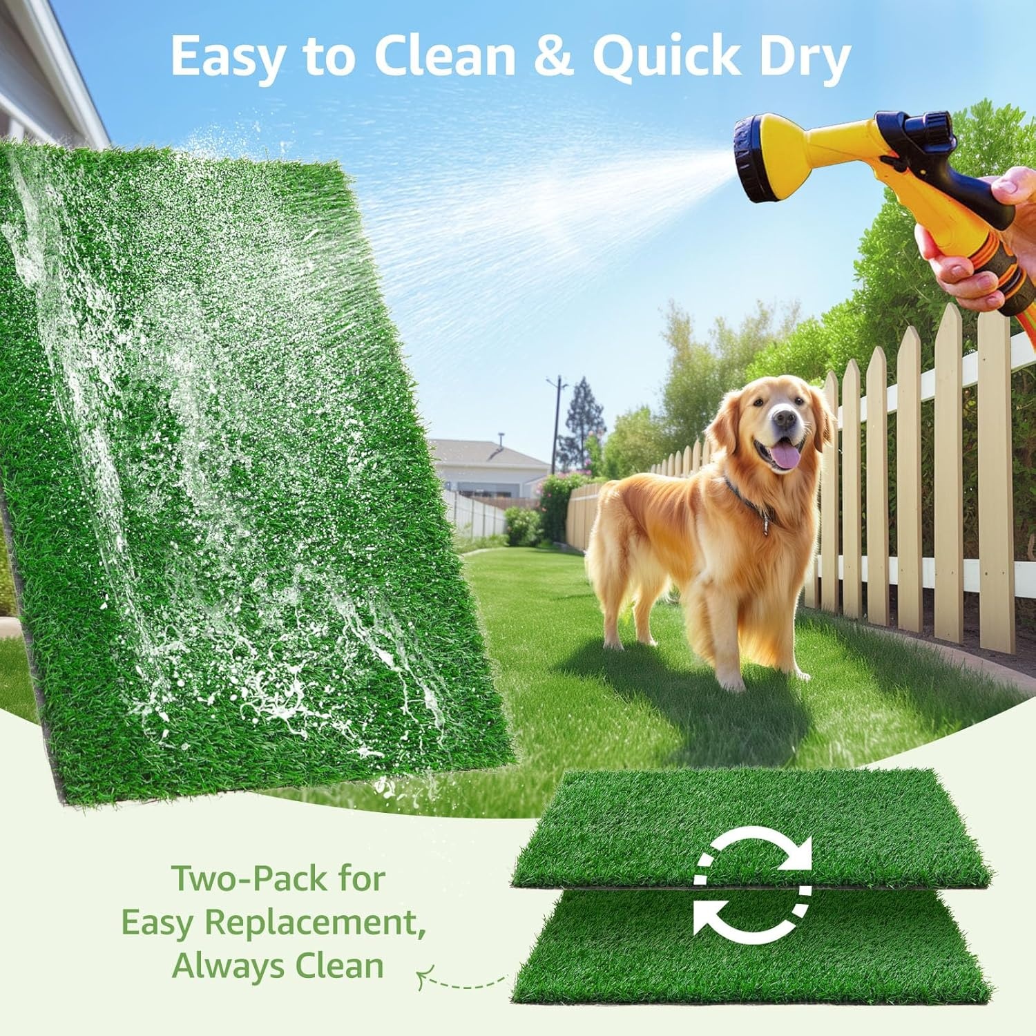 image:imageLOOBANI Dog Grass Pee Pads Artificial Dog Grass Pads for Potty Tray Fake Grass for Dogs to Pee On Outdoor Indoor Pee Grass for Dog Potty 3151 inch1828 inch
