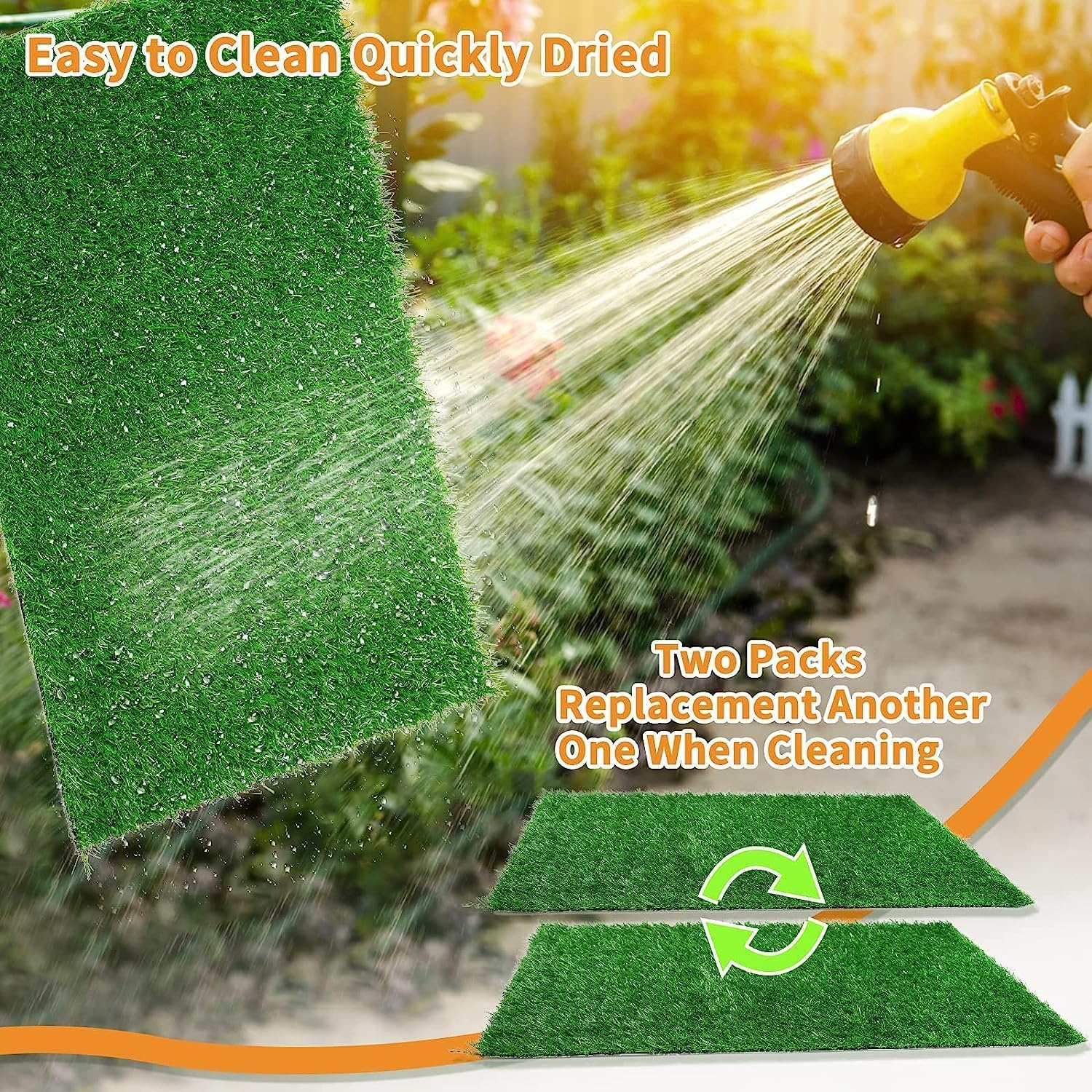 image:imageLOOBANI Dog Grass Pee Pads Artificial Dog Grass Pads for Potty Tray Fake Grass for Dogs to Pee On Outdoor Indoor Pee Grass for Dog Potty 3151 inch1828 inch
