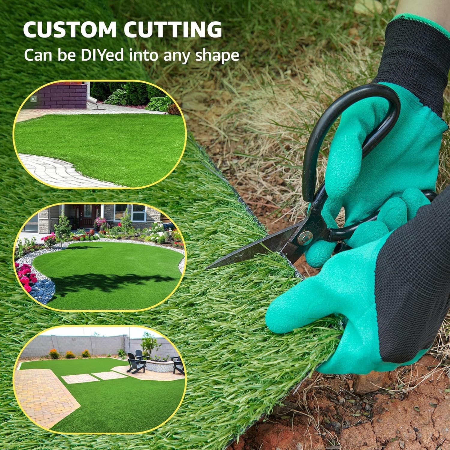 image:imageLOOBANI Synthetic Artificial Turf Artificial Grass for Dog Potty with Drainage Holes Fake Grass Rug for Garden Landscape Balcony Patio Backyard Decoration 3 Feet x 5 Feet4 Feet x 6 Feet