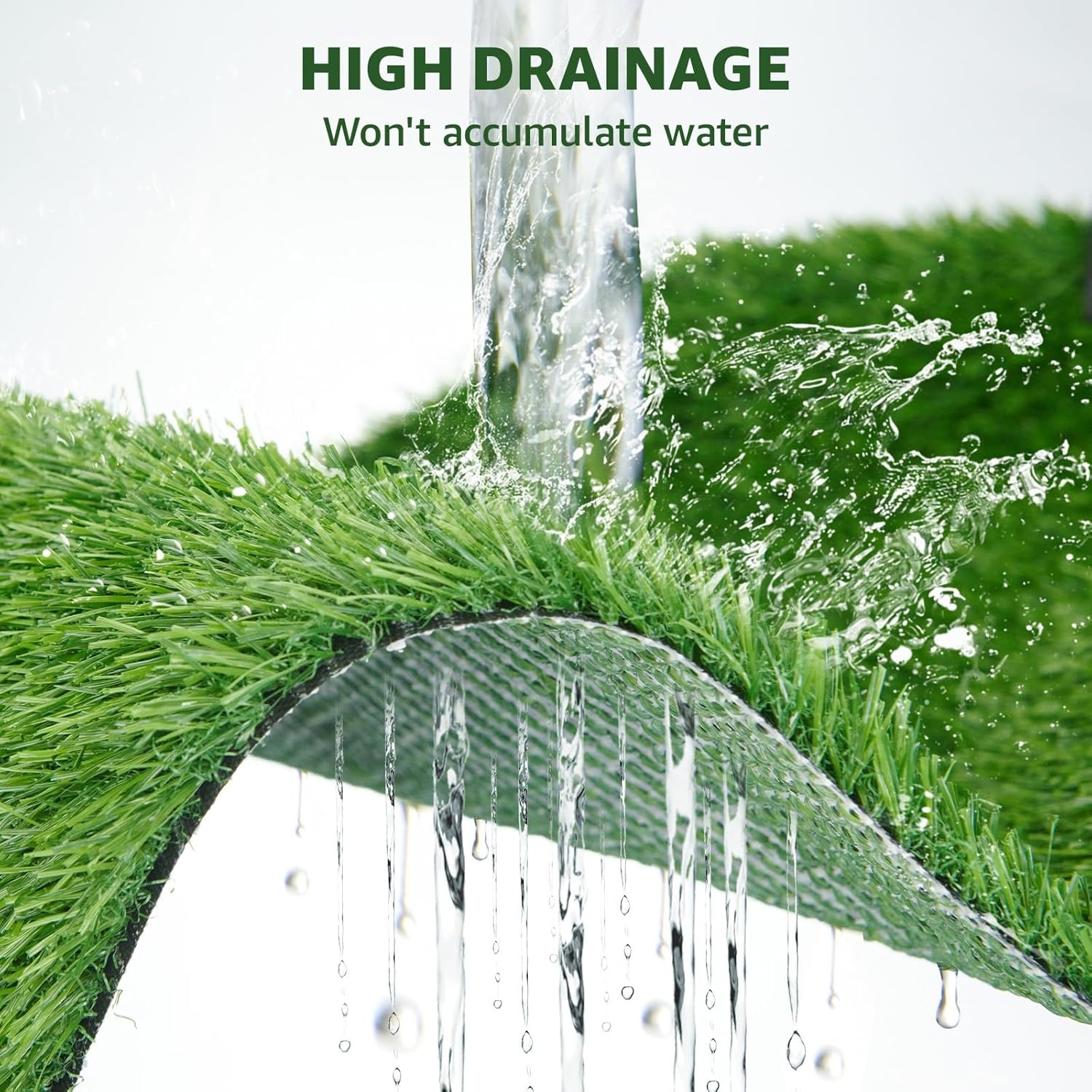 image:imageLOOBANI Synthetic Artificial Turf Artificial Grass for Dog Potty with Drainage Holes Fake Grass Rug for Garden Landscape Balcony Patio Backyard Decoration 3 Feet x 5 Feet4 Feet x 6 Feet
