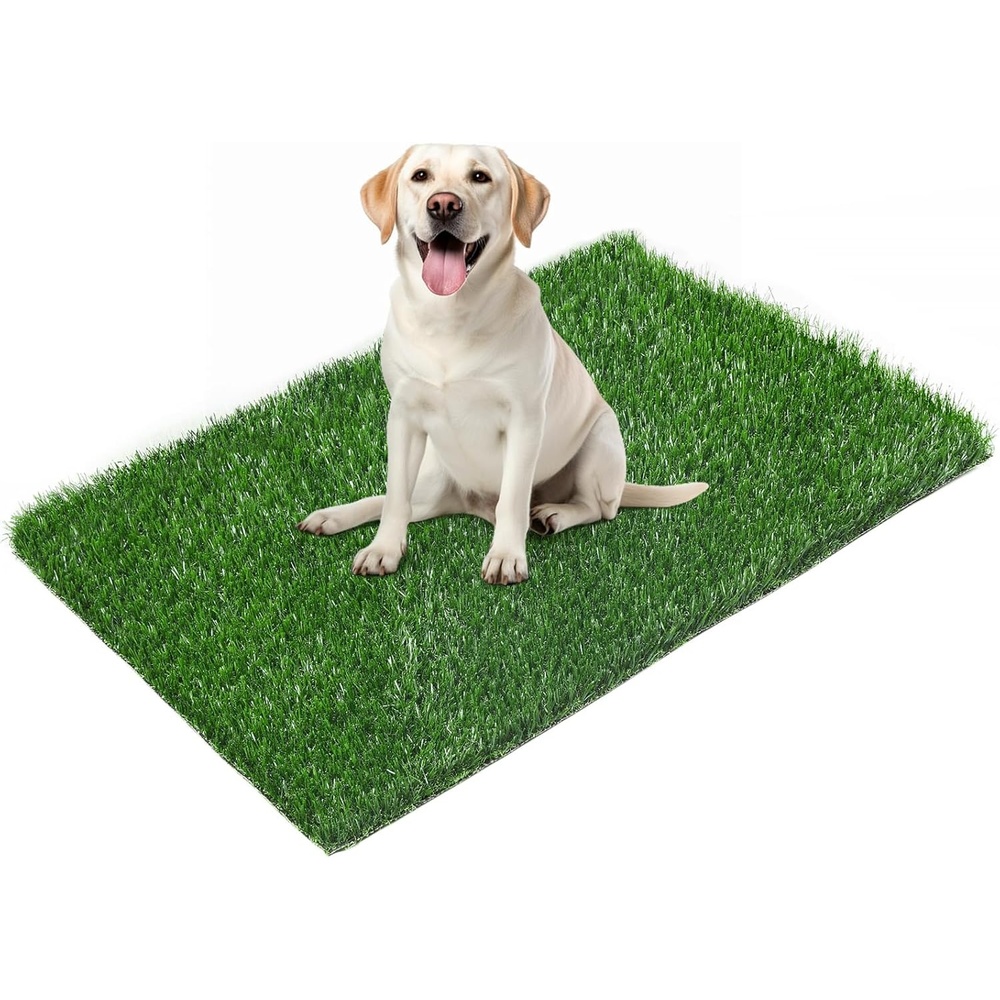 image:imageLOOBANI 332in x 21in Replacement Artificial Grass Puppy Training Pads Quickly Absorbency Portable Dog Potty Grass Fit 35x23in Potty Tray1 Pack332x21