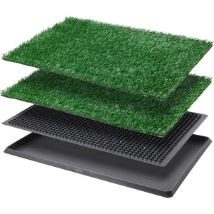 image:imageLOOBANI Dog Grass Pad with Tray Large  Dog Litter Box Indoor Potty for Apartment and Patio Training with 2 Pack Grass Pee Pads for ReplacementTray Potty 45  29inchTray Potty 2025inch