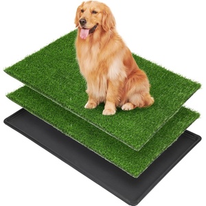 image:imageLOOBANI Dog Grass Pad with Tray Large  Dog Litter Box Indoor Potty for Apartment and Patio Training with 2 Pack Grass Pee Pads for ReplacementTray Potty 45  29inchTray Potty 41268inch