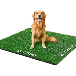 image:imageLOOBANI Dog Grass Pee Pad 31x51 1 Pack Large Artificial Grass for Puppy Indoor Outdoor Potty Training Rug Replacement Turf Mat with Drainage HolesFake Grass for BalconyPatioYard