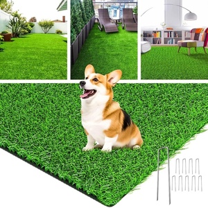 image:imageLOOBANI Realistic Artificial Grass Rug Indoor Outdoor Dog Grass Mat with Drainage Holes and Replacement Artificial Grass Turf Fake Grass for Garden Lawn Landscape Balcony Decoration 4 Feet x 6 Feet5 Feet x 10 Feet