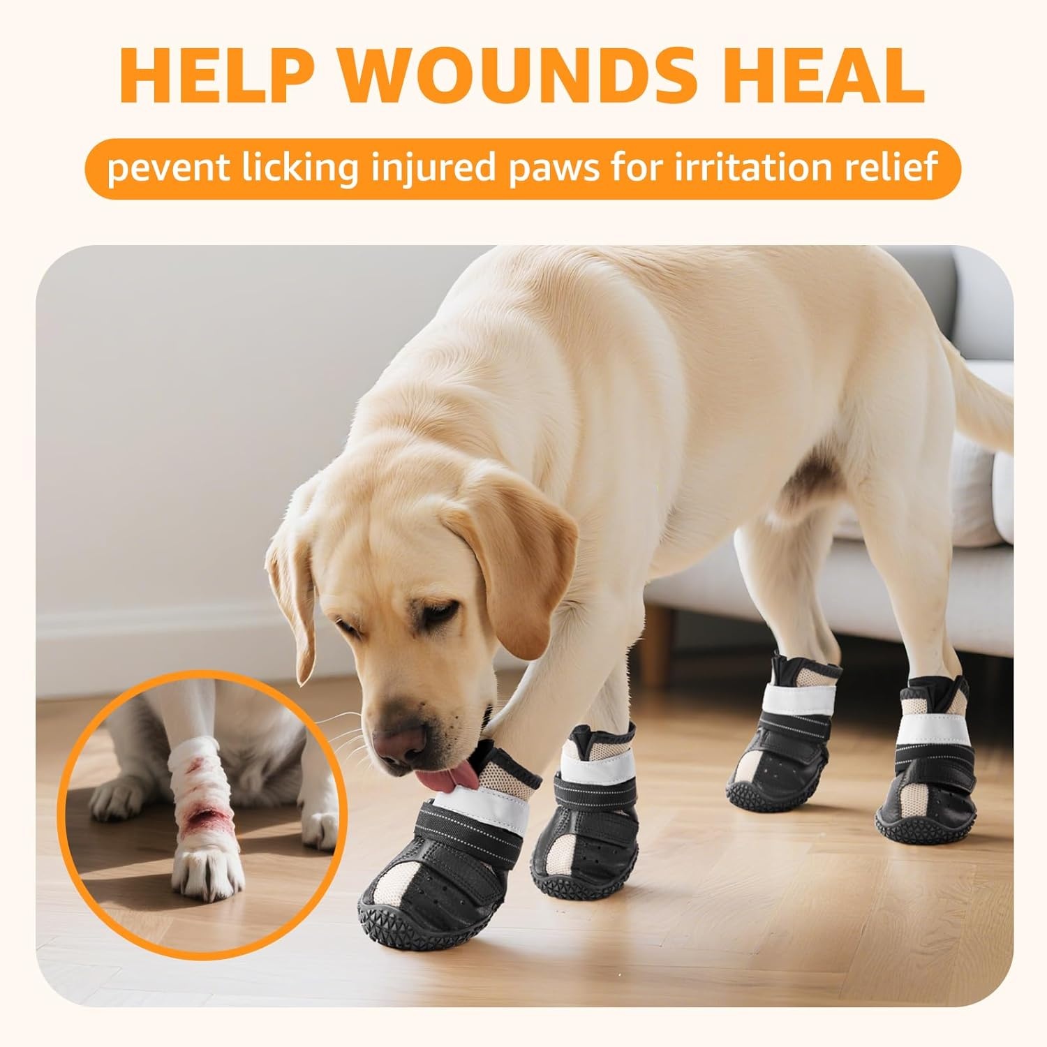 image:imageDog Shoes for Large Small Medium Dogs Breathable Dog Boots for Summer Hot Pavement Paw Protector for Outdoor Walking AntiSlip Rubber Dog Booties for Indoor Hardfloors Size 2