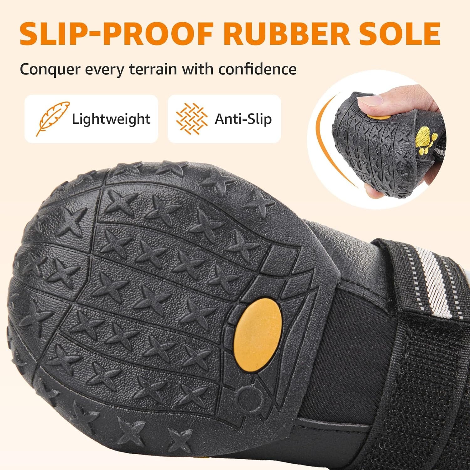 image:imageLOOBANI Dog Shoes for Hot Pavement AntiSlip Dog Shoes Large Size Dogs for Hardwood Floors Waterproof Dog Boots amp Paw Protectors for Senior Dog Rain Boots Summer Outdoor Hiking Walking Size 8