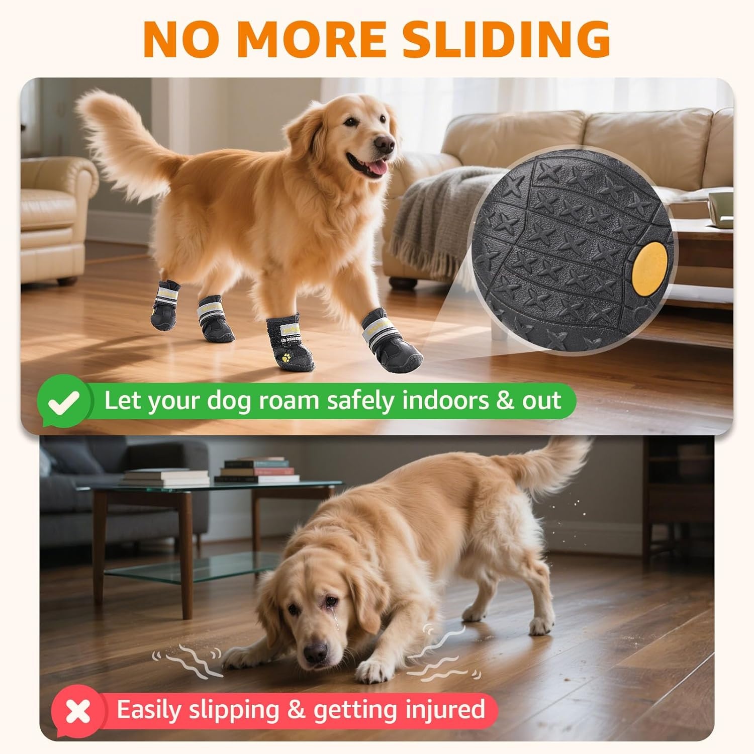 image:imageLOOBANI Dog Shoes for Hot Pavement AntiSlip Dog Shoes Large Size Dogs for Hardwood Floors Waterproof Dog Boots amp Paw Protectors for Senior Dog Rain Boots Summer Outdoor Hiking Walking Size 8