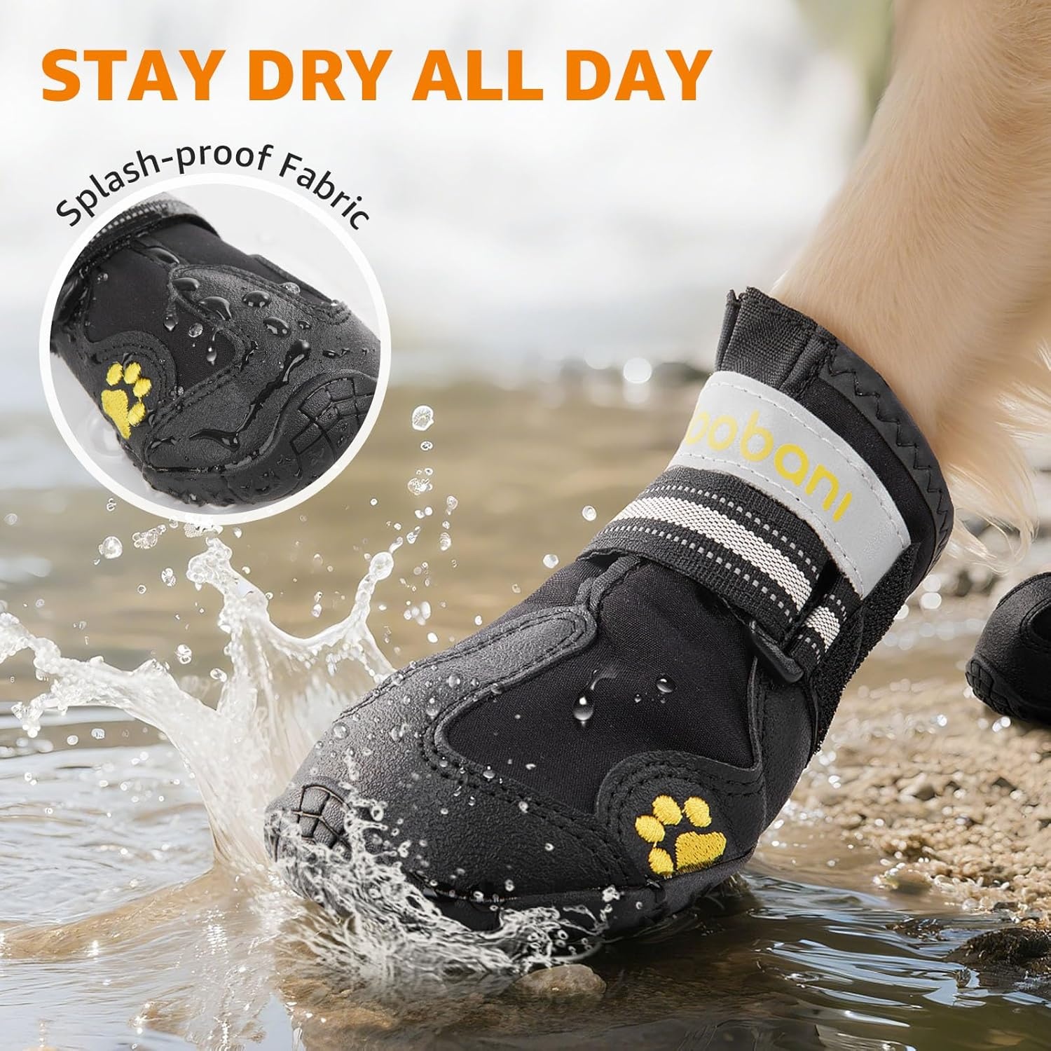 image:imageLOOBANI Dog Shoes for Hot Pavement AntiSlip Dog Shoes Large Size Dogs for Hardwood Floors Waterproof Dog Boots amp Paw Protectors for Senior Dog Rain Boots Summer Outdoor Hiking Walking Size 8