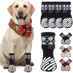 image:imageLOOBANI Christmas Dog Socks to Prevent Licking Paws  Dog Socks for Hardwood Floors Anti Slip for Traction Control  Dog Grippy Socks for Senior Dog Small Medium Large Dogs on Tile Floors Black XSBlack