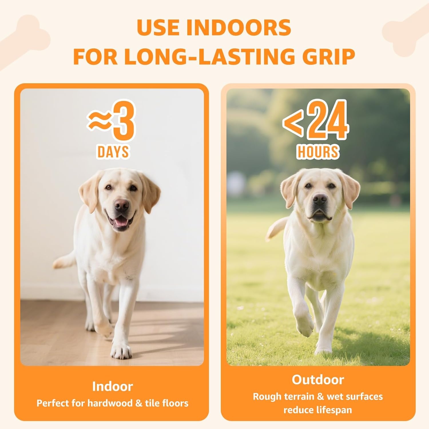 image:imageDog Paw Protector for Senior Dogs AntiSlip Dog Paw Pads for Dogs Traction on Hardwood Floors Paw Grips Stickers with Stronger Adhesive for Slippery Floors XL 12Set48Pcs Style CBlack