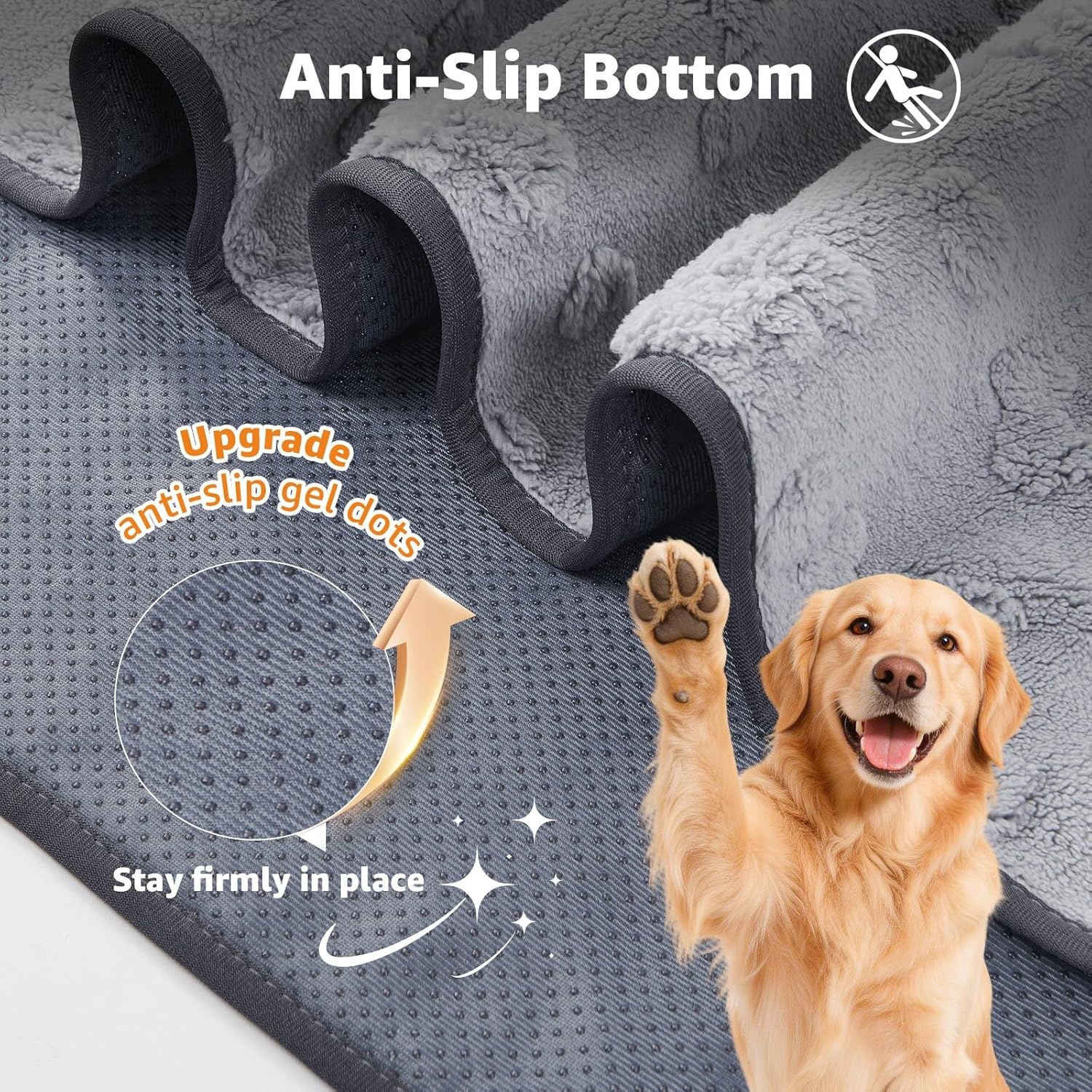 image:imageLOOBANI Washable Pee Pads for Dogs 36x48 2 Packs Extra Large Whelping Pads for Floor Playpen Super Absorbent Reusable Dog Mat Waterproof Puppy Pads for Incontinence HousebreakCrateGrayGrey Dog Element