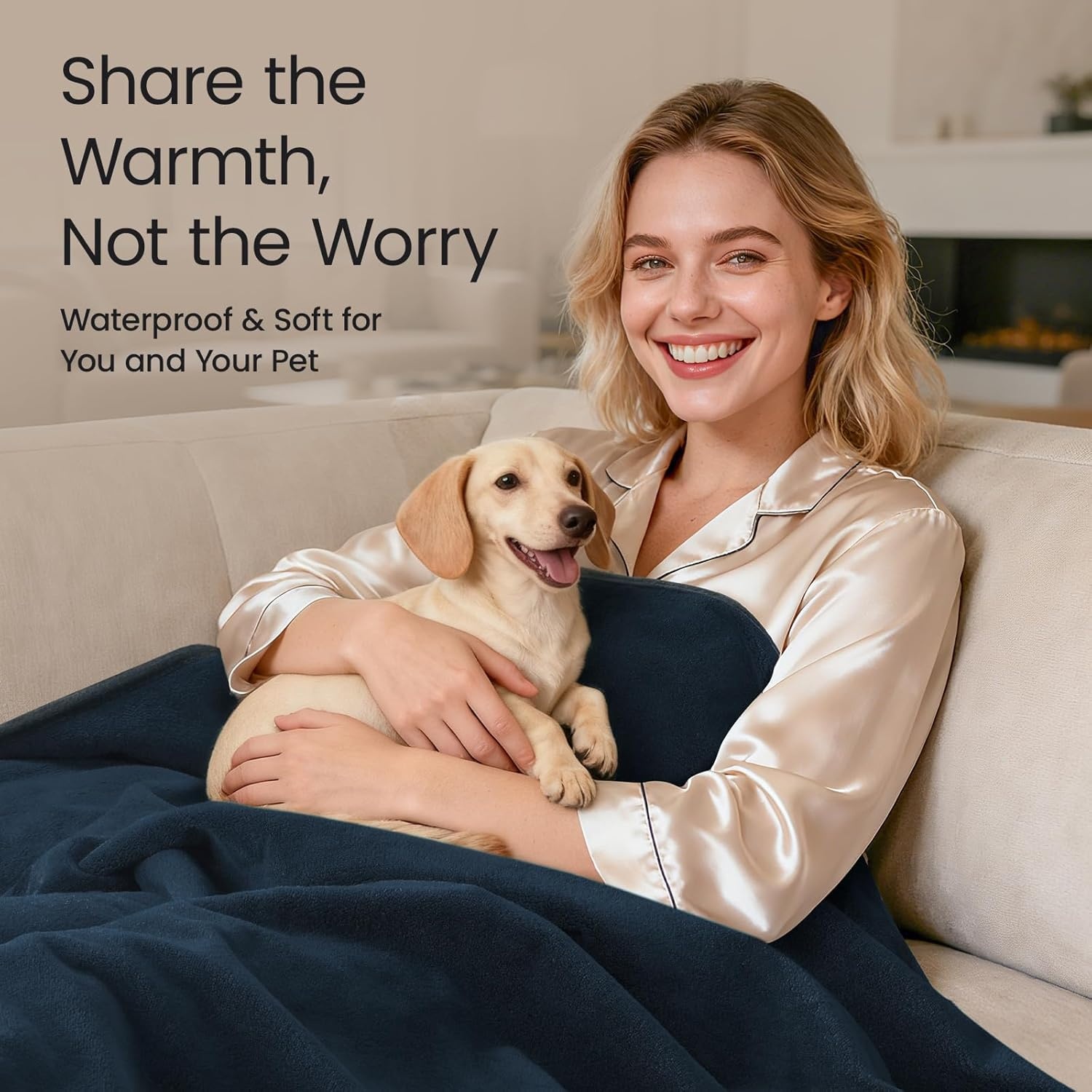 image:imageLOOBANI Waterproof Throw Blanket for Couch Reversible Leakproof Couch Blanket 40 x 60 Soft Coral Fleece Bed Blanket StainProof for Sofa Cover Pet Accidents Travel GreenBlue