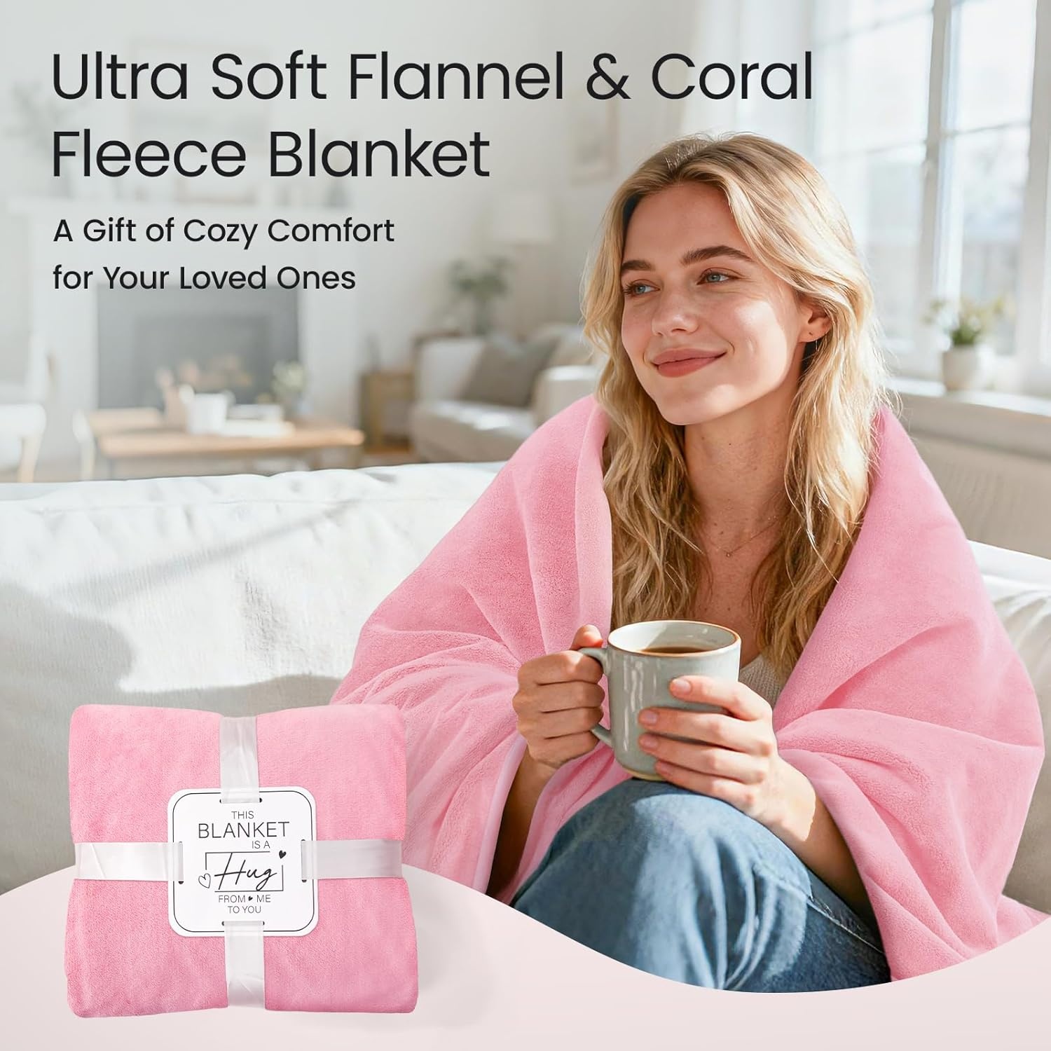 image:imageLOOBANI Waterproof Throw Blanket for Couch Reversible Leakproof Couch Blanket 40 x 60 Soft Coral Fleece Bed Blanket StainProof for Sofa Cover Pet Accidents Travel GreenPink
