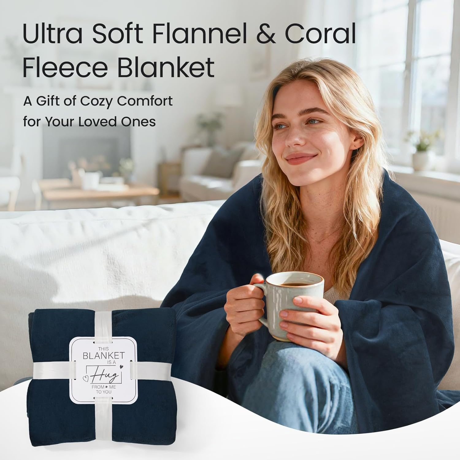 image:imageLOOBANI Waterproof Throw Blanket for Couch Reversible Leakproof Couch Blanket 40 x 60 Soft Coral Fleece Bed Blanket StainProof for Sofa Cover Pet Accidents Travel GreenBlue