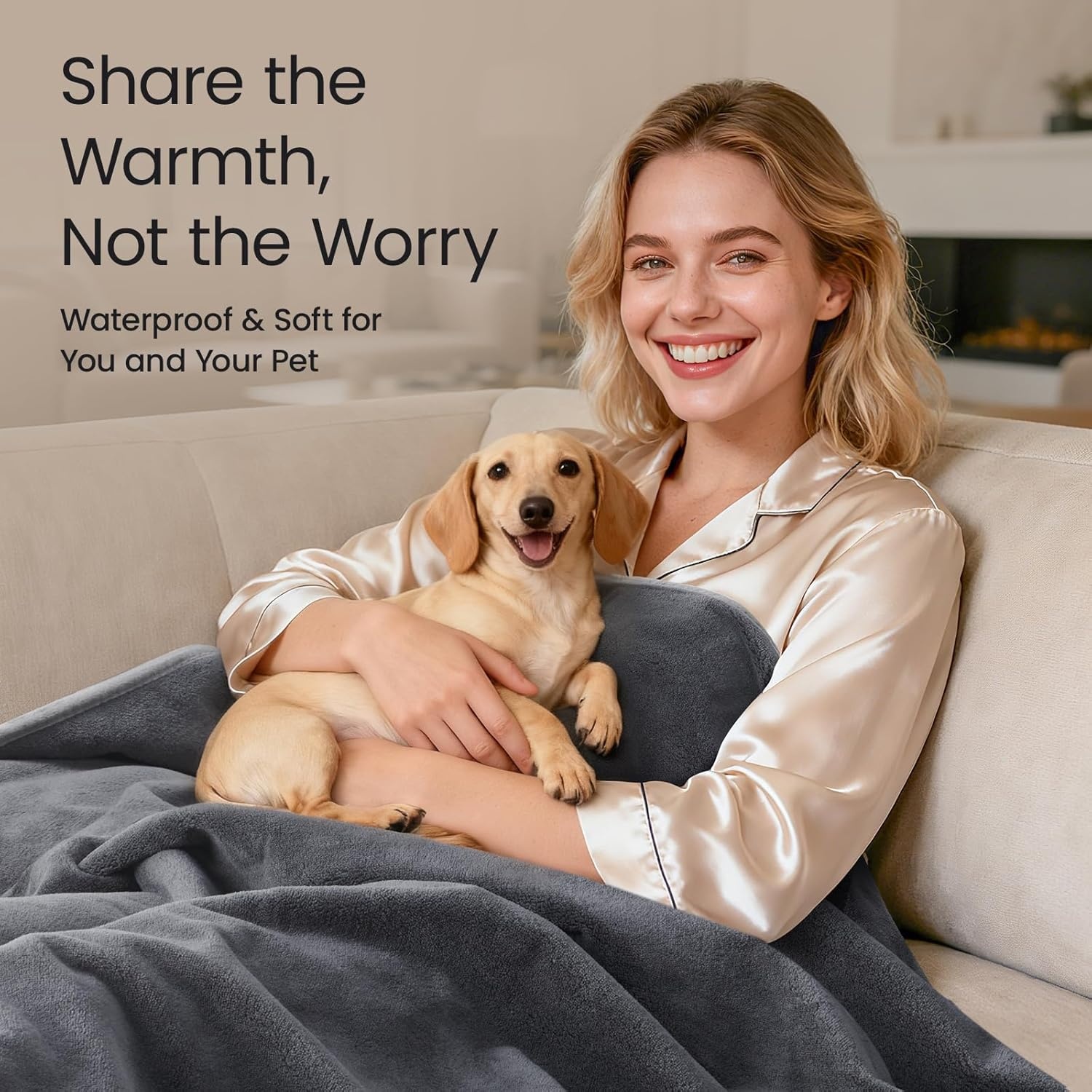 image:imageLOOBANI Waterproof Throw Blanket for Couch Reversible Leakproof Couch Blanket 40 x 60 Soft Coral Fleece Bed Blanket StainProof for Sofa Cover Pet Accidents Travel GreenGrey
