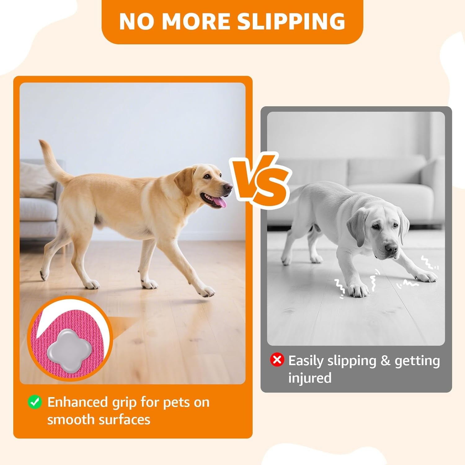 image:imagePaw Pads for Dogs Traction for Senior Dogs Non Slip Sticky Dog Paw Grip Pads Covers AntiSlip Adhesive Dog Paw Pads for Slippery Hardwood Floors to Prevent Slipping While Walking Running