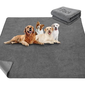 image:imageLOOBANI 2 Packs Extra Large Reusable Dog Mat for Floor NonSlip Washable Pee Pads for Dogs Fast Absorbent Pet Whelping Pads Puppy Playpen Mat for Incontinence Housebreak Crate 72x72inGray8282Pack of 1 Gray