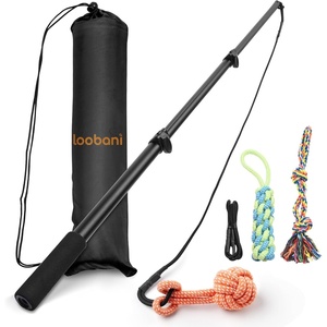 image:imageLOOBANI Flirt Pole for Dogs  Chase amp Tug of War Interactive Toys amp Extendable Teaser Wand for Small Dogs Training amp Exercise